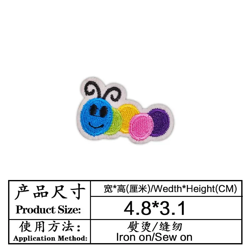 100개/묶음 작은 자수 패치 투칸 애벌레 딱정벌레 벌 - Embroidery Lady Bug 리뷰 및 가격