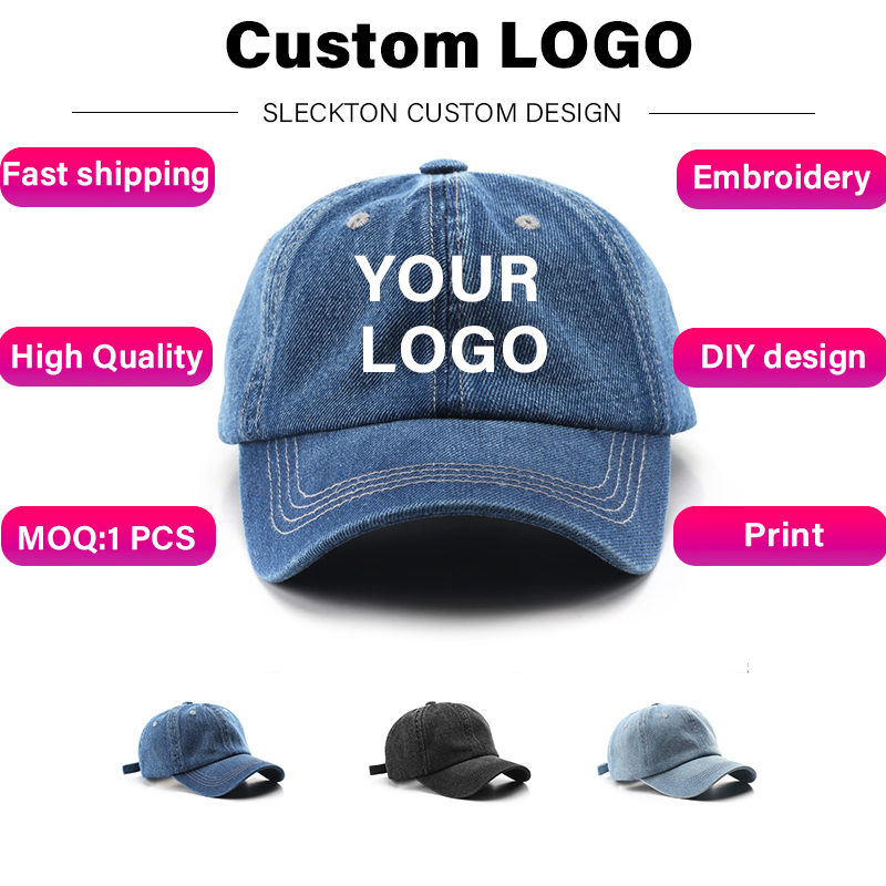 SLECKTON 남녀공용 맞춤형 모자, 로고 자수 야구 - Embroidery Design Logo 리뷰 및 가격