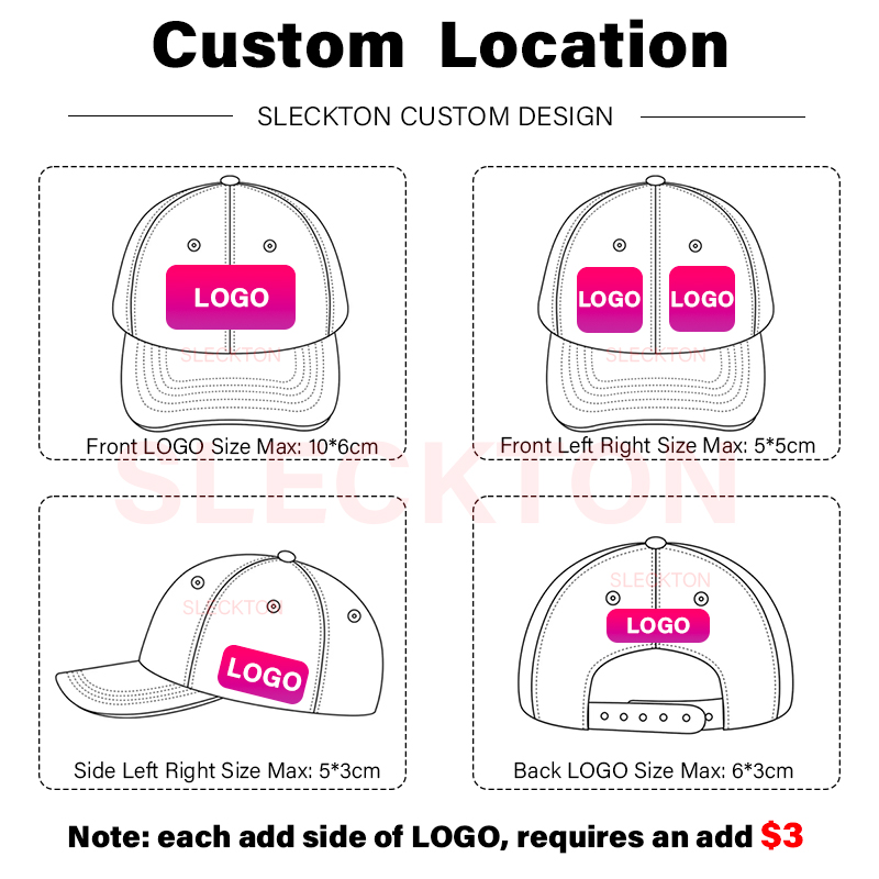 SLECKTON 남녀공용 맞춤형 모자, 로고 자수 야구 - Embroidery Design Logo 리뷰 및 가격
